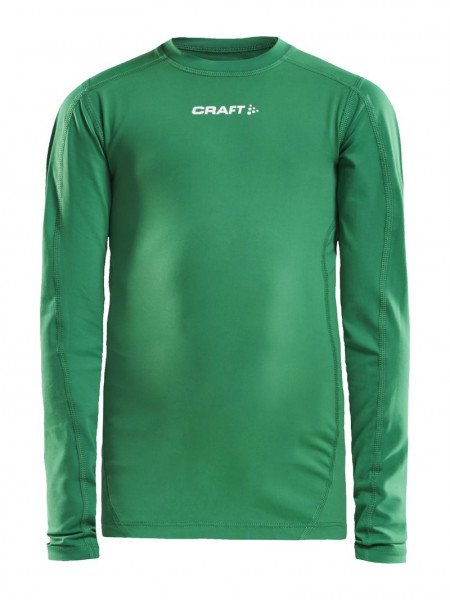 CRAFT Pro Control Compression Long Sleeve JR Team Green